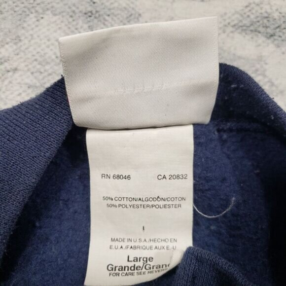 Vintage Brittania Levis Cardigan Womens Large Blue Made USA Fleece Long Sleeve - Picture 5 of 9